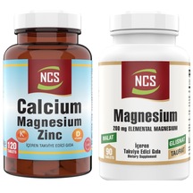 Ncs Magnezyum Elementel 90 Tablet Kalsiyum Çinko 120 Tablet