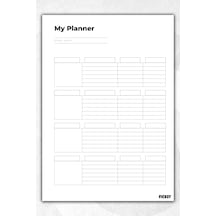 Zamansız Çok Amaçlı Günlük Haftalık Aylık Planlayıcı - A4 Ebat Yapılacaklar - 30 Yaprak - Planner - 1433 Çok Renkli