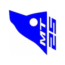 Yamaha Mt-25 Uyumlu Mavı Siperlik Sticker Set Çok Renkli