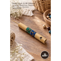 10 Adet Bambu Kuş Dili Batikli Küçük 16 Cm, Dekoratif El Sanatı Malzemesi, Süsleme, Bird Tongue, Bamboo