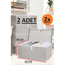 Daisyhome 2 Adet Kapaklı Kutu Hurç Mega Boy 60 40 30 Çok Amaçlı Kutu Hurç