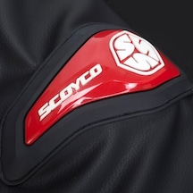 Scoyco Jk153 Motosiklet Montu Deri 4 Mevsim Oxford 600-d Dayanıklı Kumaş Motorcu Mont Red