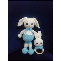 Amigurumi Tombul Tavşan Ve Çıngırak Ikili Set