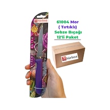Sürbisa 61004 Sebze Bıçağı Mor Lz1 Koli 12 Adet Tırtıklı Çok Renkli