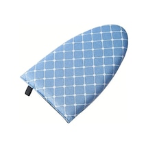 Fochsia Mini Ütü Tahtası Taşınabilir Mavi Kare Desenli Anti-sıçrama Ev Ütü Masası