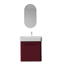 Creavit Colorit Kapaklı Lavabo Dolabı 60 Cm Ve Oval Ayna Berry Creavit Colorit Kapaklı Lavabo Dolabı 60 Cm Ve Oval Ayna Berry