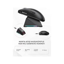 Havit Gamenote M5 Pro Superlight Kablosuz Gaming Mouse - 30.000 Dpı, Paw3950 - Rgb Şarj Standlı - Ekranlı