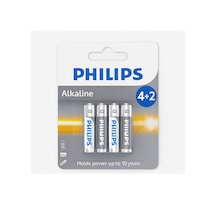 Philips Aaa Alkalin Pil 6&amp Amp 39 Lı Paket 4+2 Kampanyalı Lr03 Mıcro 1.5v