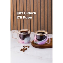 Perotti 16797 Double Feather Çift Cidarlı Kupa 2 Adet 200 Ml Şeffaf