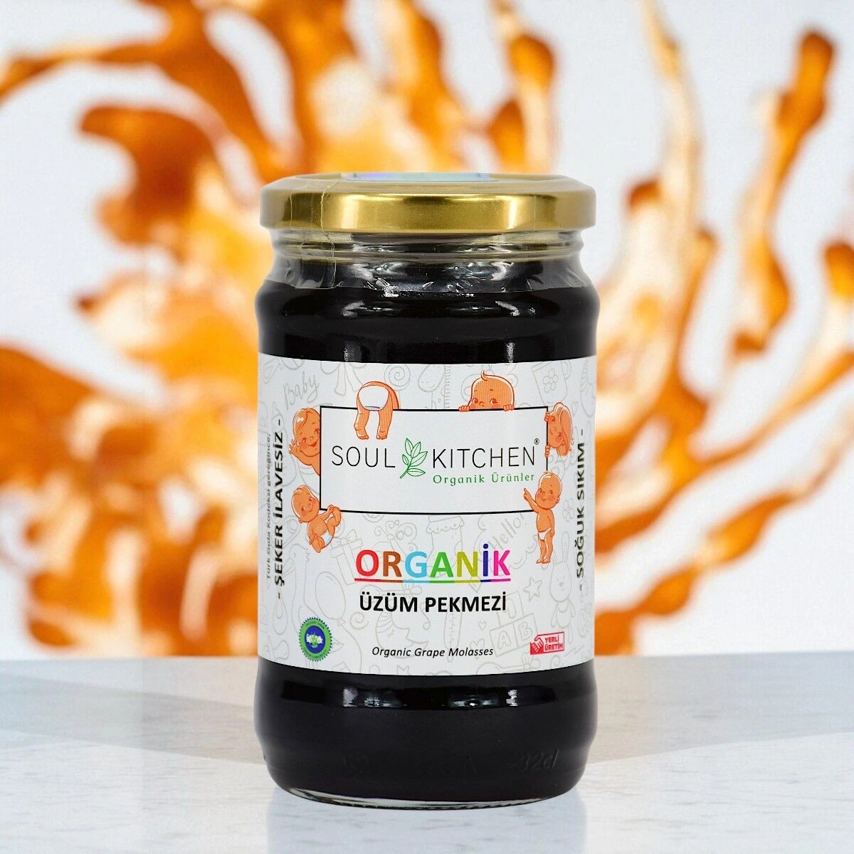 Organik Üzüm Pekmezi 380gr Soğuk Sıkım Şeker İlavesiz