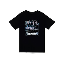 Stoned&Fame Aespa Müzik Grubu K-pop Baskılı Unisex %100 Pamuk Siyah T-shirt SIYAH