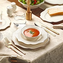 Nehir Lotus Gold 30 Parça Bone Porselen Yemek Takımı