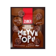 Züber Kakao Parçacıklı Meyve Topu 80 G - 8 Adet Tarı