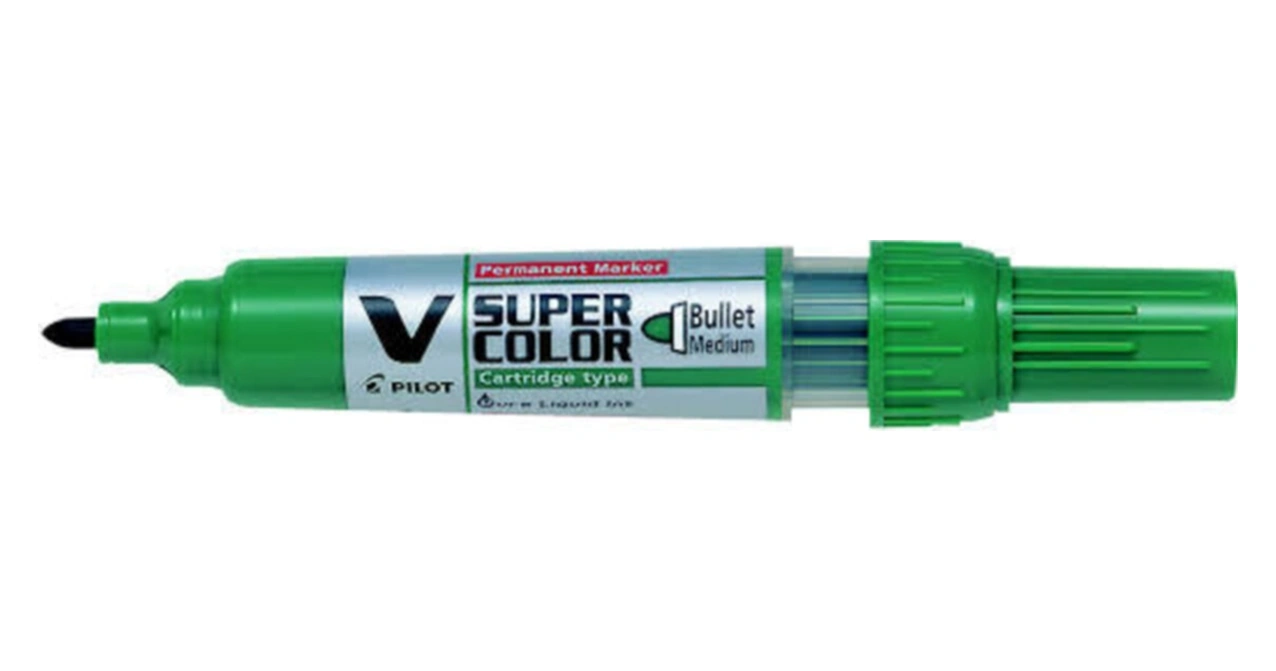 V Super Color Permanent Marker Yeşil