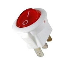 Sanec Ic-131b Yuvarlak Işıklı Anahtar On-off 3p Beyaz Kasa