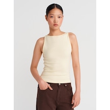 Dilvin 21048 Halter Yaka Top-açık Sarı Açık Sarı