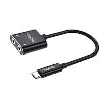 Type-c Ses Kartı 3.5mm Kulaklık Ve Mikrofon Girişli