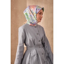 Silk Home Twill İpek Eşarp 11473-46 Beyaz, Taş, Turuncu, Somon Pembe, Yeşil, Mavi