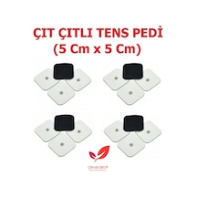 Çıtçıtlı Tens Pedi. Çıt Çıtlı Elektrod 5Cmx5Cm 4'Lü 4 Paket