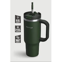 Stevig 2 Moods Tuck-ın Tumbler Sızdırmaz Çelik Termos Green