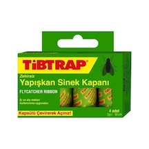 Tiptrap Tibtrap Yapışkan Karasinek Tuzağı Sinek Bandı 4'lü Paket
