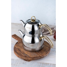 Acar Armin Orta Boy Çaydanlık Takımı - Gold Altın