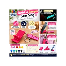 Kişiye Özel İsme Özel Anahtarlık Ve Telefon Standı Karanlıkta Parlayan Glow İsimli Anahtarlık Pembe - 930222817 Pembe