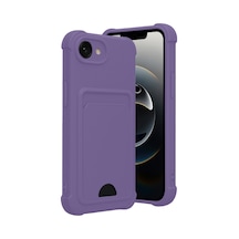 Apple iPhone  Uyumlu,  16e Kelvin Kartvizitli Silikon - Lila