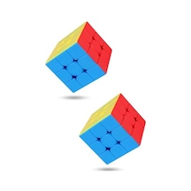 2 Adet Speed Cupe Küp Zeka Küpü 3x3 Canlı Renkler Hız Küpü,fidget Oyuncak Seyahat Zeka Oyunu