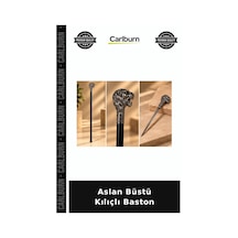 Özel Seri Aslan Büstü Kılıçlı Baston Kurtarma Öğe Detay