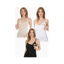 Parlingerie 3lü Emzirme Atleti Siyah-beyaz-ten
