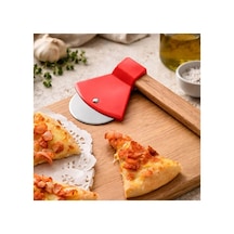 Pizza Kesici - Balta Tasarımlı - Ahşap Saplı - Paslanmaz Çeli... Çok Renkli