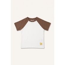 Defacto Regular Fit Raglan Kısa Kollu Arma Detaylı Tişört Erkek Bebek I6551a526hser105 Ekru-er105