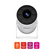 Polosmart Psm138 Taşınabilir Uzaktan Kumandalı Android İşletim Sistemli Projeksiyon Cihazı Beyaz