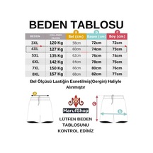 Erkek Büyük Beden Pine1 Yazılı Likralı Penye Kapri Krem
