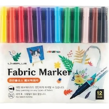 Tekstil Kumaş Kalemi Markörü 12 Li Keçeli Kalem Fabric Marker Tekstil Markörü 12 Renk 1 Paket