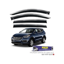 Replax Hyundai Santa Fe 2018 Sonrası Kromlu Cam Rüzgarlığı 4lü