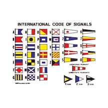 Internat. Code Of Signals Chart, Adhessive, 16x12cm