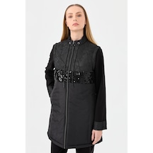 Önü Payet Kombinli 3'lü Takım Siyah Siyah