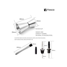 Fastbuy Ulzyvf Shaker Seti - 6 Parça - 750ml - Avantajlı Kokteyl Seti