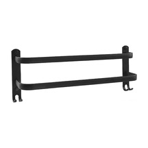 Pazly 16 Çift Havluluk, Pratik Hooks İle Banyo Mat Siyah Paslanmaz Çelik Havlu Rafı, Toz Geçirmez Banyo Aksesuarları Siyah Siyah