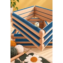 50x40cm Kombinasyon Özellikli Punch Ve Tüm Nakışlara Uygun İğneli/telli Ahşap Kasnak Kılıf Hediye