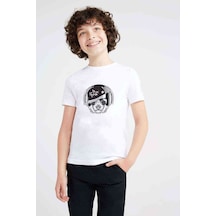 Tshirthane Gözlüklü Kulaklık Ve Hip Hop Şapkalı Baskılı Unisex Çocuk Beyaz