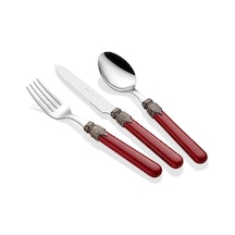 Rivadossi Classic Bordo 24 Parça Çatal Bıçak Takımı Bordo