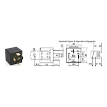 24V Röle 5 Uçlu 30 A/20 A Çift Platin 87A Su Geçirmez Ayak N11.2147