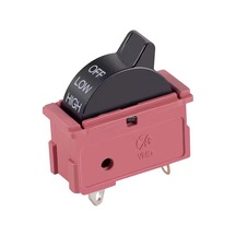KND-3-F Saç Kurutma Anahtarı – 3 Bacaklı, Kırmızı/Siyah, 10A 250V