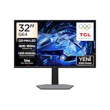 Tcl 32g64 Gaming Monitörü 32" 1ms 180hz Qhd 2k Qd-mini Led Oyuncu Monitörü Fast-hva, Freesync