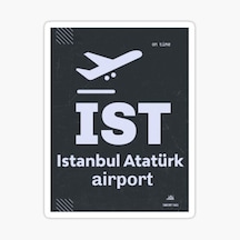 Istanbul Atatürk Hava Limanı 14 Cm 2 Adet Sticker