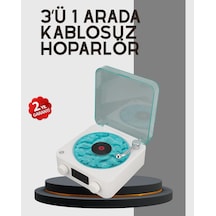 Stereo Sesli Gece Lambalı Bluetooth Hoparlör Şık Vintage Tasarım