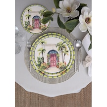 The Mia Palma Servis Tabağı 6lı Set 26 Cm Çok Renkli